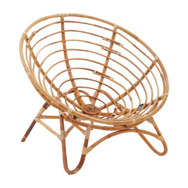 Orsina Manado Papasan Chair – Natural Rattan Coastal Living Room Seating
