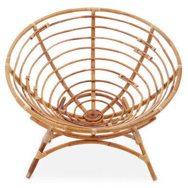 Orsina Manado Papasan Chair – Natural Rattan Coastal Living Room Seating