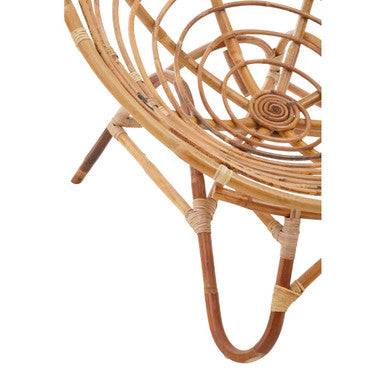 Orsina Manado Papasan Chair – Natural Rattan Coastal Living Room Seating