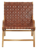 Orsina Kendari Brown Woven Leather Dining Chair – Modern Seating