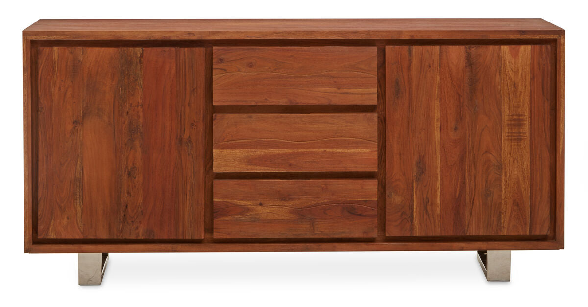 Orsina Simla Acacia Wood Sideboard | 2-Door 3-Drawer Buffet Cabinet