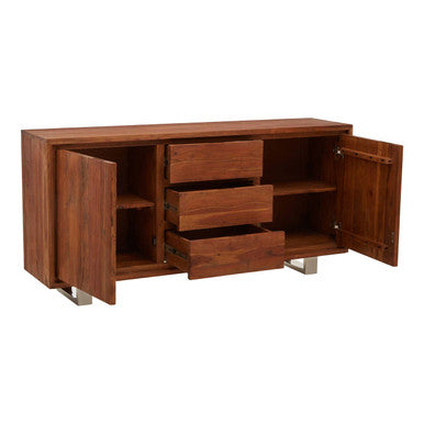 Orsina Simla Acacia Wood Sideboard | 2-Door 3-Drawer Buffet Cabinet