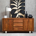 Orsina Simla Acacia Wood Sideboard | 2-Door 3-Drawer Buffet Cabinet
