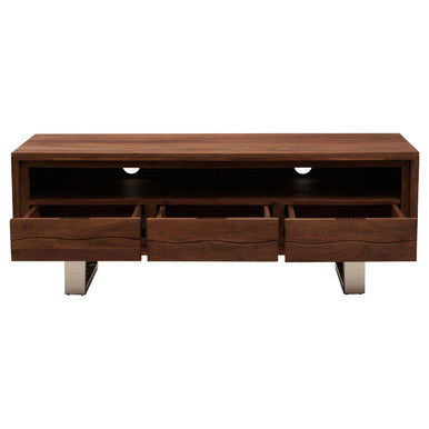 Orsina Simla Acacia Wood Media Unit | 3-Drawer TV Console with Storage