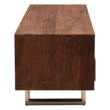 Orsina Simla Acacia Wood Media Unit | 3-Drawer TV Console with Storage