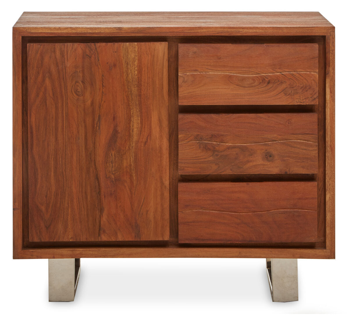 Orsina Simla Acacia Wood Sideboard | 1 Door 3 Drawer Storage Cabinet