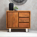 Orsina Simla Acacia Wood Sideboard | 1 Door 3 Drawer Storage Cabinet