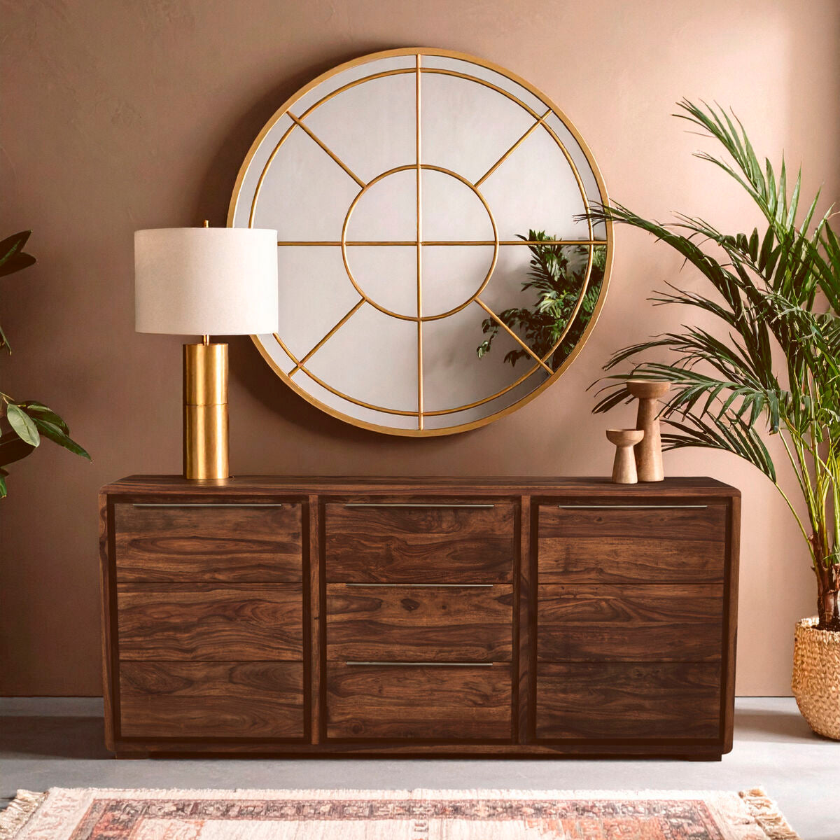 Orsina Surati Sheesham and Acacia Wood Sideboard – 2 Door 3 Drawer