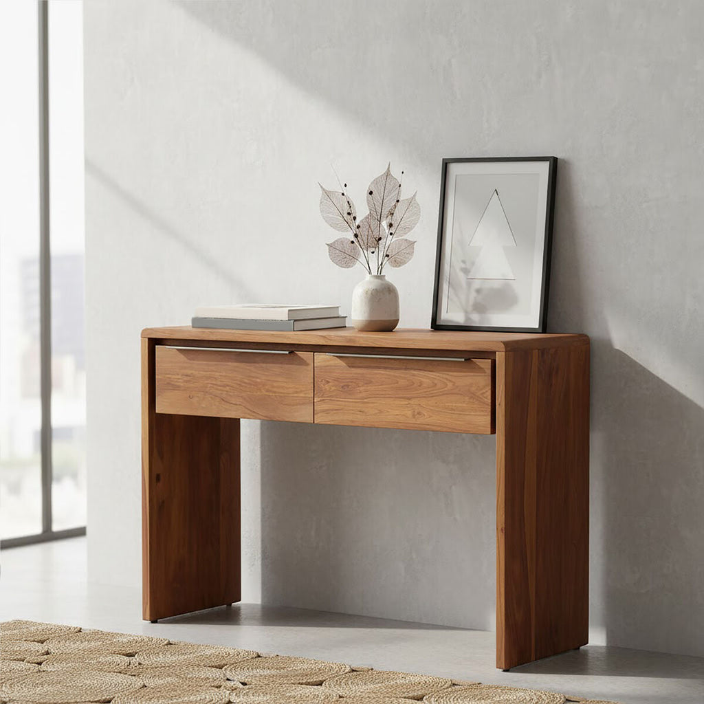 Orsina Surati Sheesham and Acacia Wood Console Table with 2 Drawers