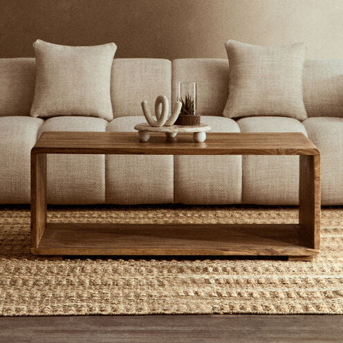Orsina Surati Sheesham Wood Coffee Table – Solid Wood Storage Shelf