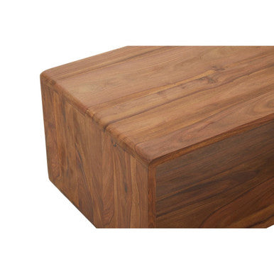 Orsina Surati Sheesham Wood Coffee Table – Solid Wood Storage Shelf