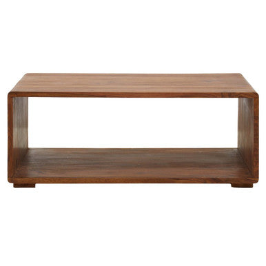 Orsina Surati Sheesham Wood Coffee Table – Solid Wood Storage Shelf