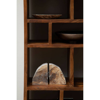 Orsina Surati Sheesham Wood Shelf Unit – Tall Solid Wood Bookshelf