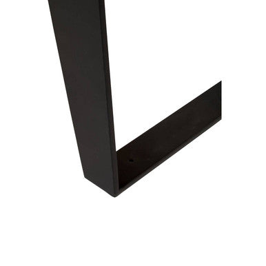 Orsina Surax Live Edge Acacia Wood Coffee Table with Black Iron Legs