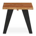 Orsina Surax Acacia Wood Side Table | Square End Table with Metal Legs