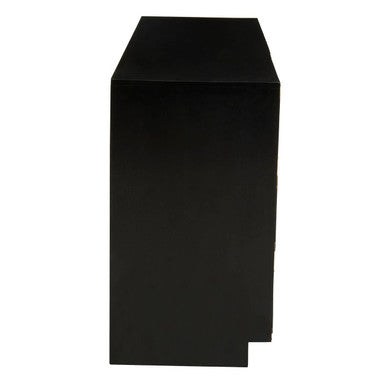 Orsina Sarter Black Mango Wood 7-Drawer Chest with Gold Accents