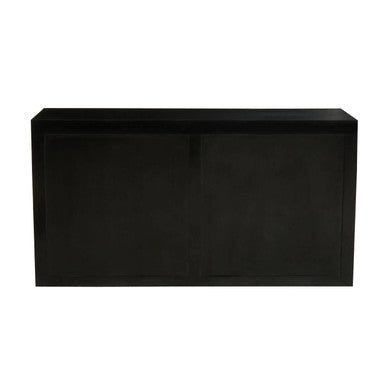 Orsina Sarter Black Mango Wood 7-Drawer Chest with Gold Accents