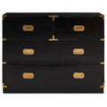 Orsina Sarter Black Mango Wood Chest – 4 Drawer Bedroom Dresser