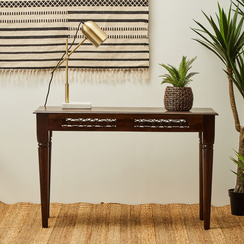 Orsina Srina Sheesham Wood Console Table with Iron Accents - 60"