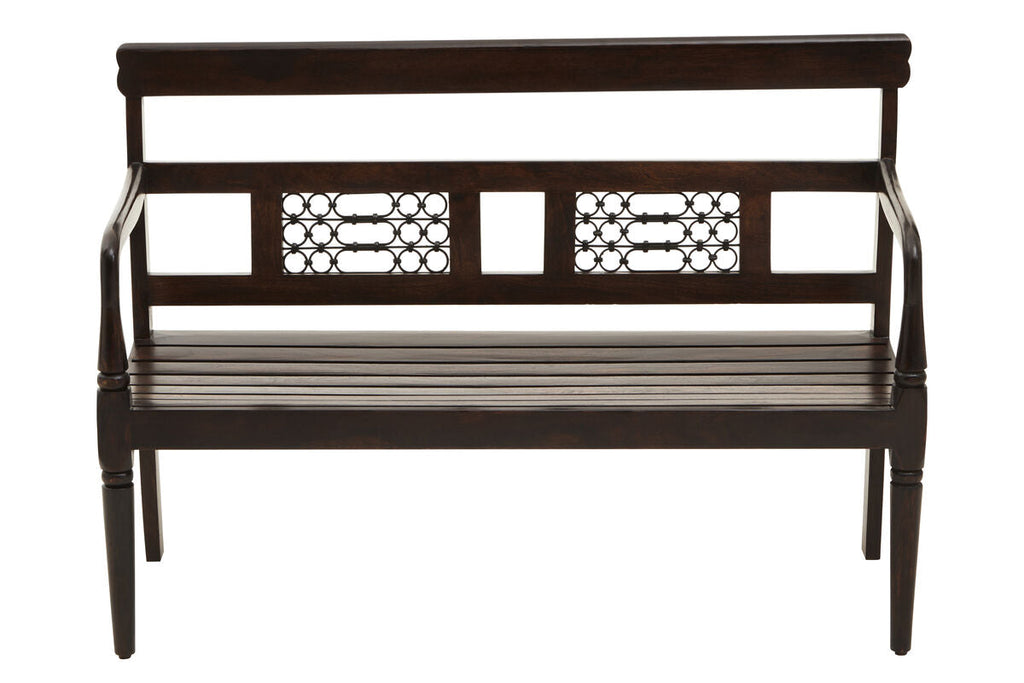 Orsina Srina Sheesham Wood Dining Bench – Dark Handcrafted Seating