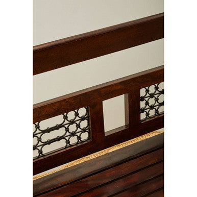 Orsina Srina Sheesham Wood Dining Bench – Dark Handcrafted Seating