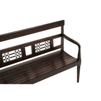 Orsina Srina Sheesham Wood Dining Bench – Dark Handcrafted Seating