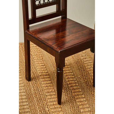 Orsina Srina Sheesham Wood Dining Chair – Solid Wood with Iron Accents