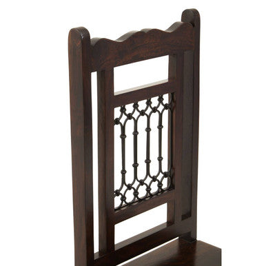 Orsina Srina Sheesham Wood Dining Chair – Solid Wood with Iron Accents