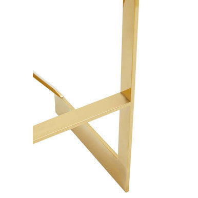 Orsina Azalea Black Velvet Bar Stool with Gold Stainless Steel Base