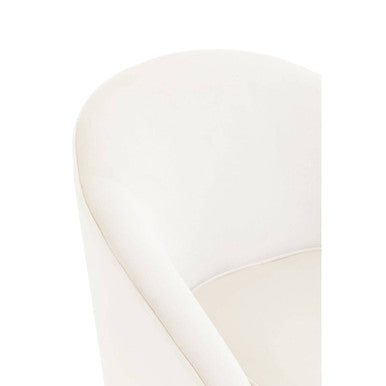 Orsina Yasmeen Beige Velvet Armchair – Modern Tub Chair with Gold Legs
