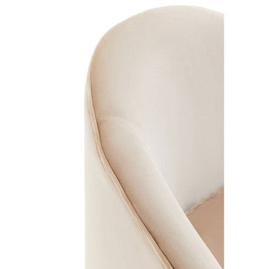 Orsina Yasmeen Mink Velvet Armchair – Modern Tub Chair with Gold Legs