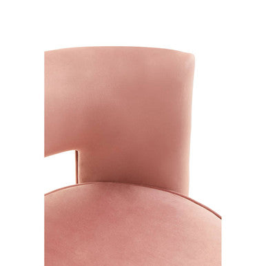 Orsina Yasmeen Pink Velvet Swivel Accent Chair with Gold Base