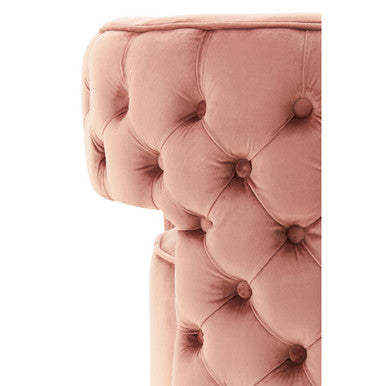 Orsina Yasmeen Pink Velvet Swivel Accent Chair with Gold Base