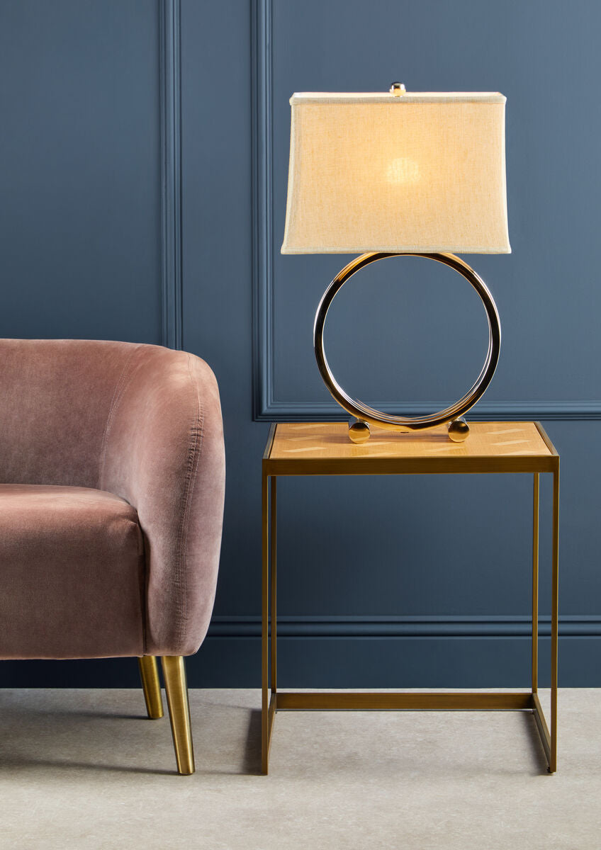 Orsina Yasmeen Pink Velvet Armchair | Glam Accent Chair with Gold Legs