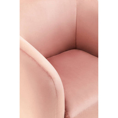 Orsina Yasmeen Pink Velvet Armchair | Glam Accent Chair with Gold Legs