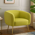 Orsina Yasmeen Olive Velvet Armchair – Modern Accent Chair with Gold Legs