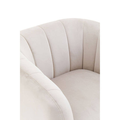 Orsina Yasmeen Grey Velvet Armchair – Contemporary Chair with Gold Legs