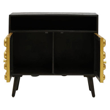 Orsina Arti Mango Wood Sideboard – Mid-Century Two Door Storage Cabinet