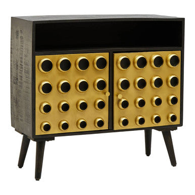 Orsina Arti Mango Wood Sideboard – Mid-Century Two Door Storage Cabinet