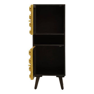 Orsina Arti Mango Wood Tall Cabinet – Two Door Modern Retro Storage