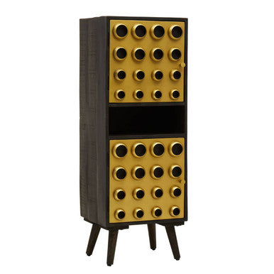 Orsina Arti Mango Wood Tall Cabinet – Two Door Modern Retro Storage