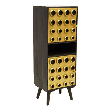 Orsina Arti Mango Wood Tall Cabinet – Two Door Modern Retro Storage