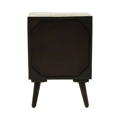 Orsina Arti Mango Wood One Door Cabinet – Black Modern Storage Unit