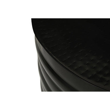 Orsina Arti Round Nesting Coffee Tables – Black & Brass Ribbed Metal
