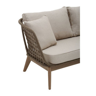Orsina Opus 3 Seater Grey Sofa – Modern Woven Fabric Living Room Couch