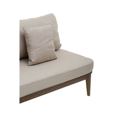 Orsina Opus Woven Rope Chaise Longue – Left-Facing with Grey Cushions