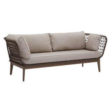 Orsina Opus 3-Seater Sofa – Mid-Century Woven Bronze and Charcoal