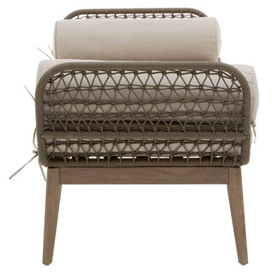 Orsina Opus Rope Woven Lounge Bench with Cushions – Natural Cream