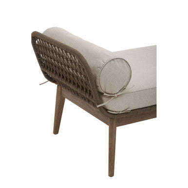Orsina Opus Rope Woven Lounge Bench with Cushions – Natural Cream