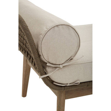 Orsina Opus Rope Woven Lounge Bench with Cushions – Natural Cream